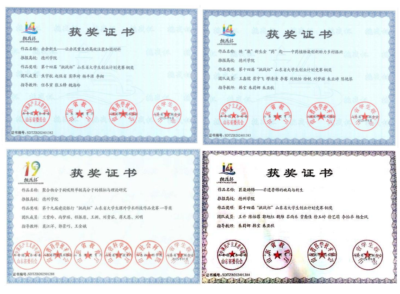 “挑战杯”山东省创业计划大赛